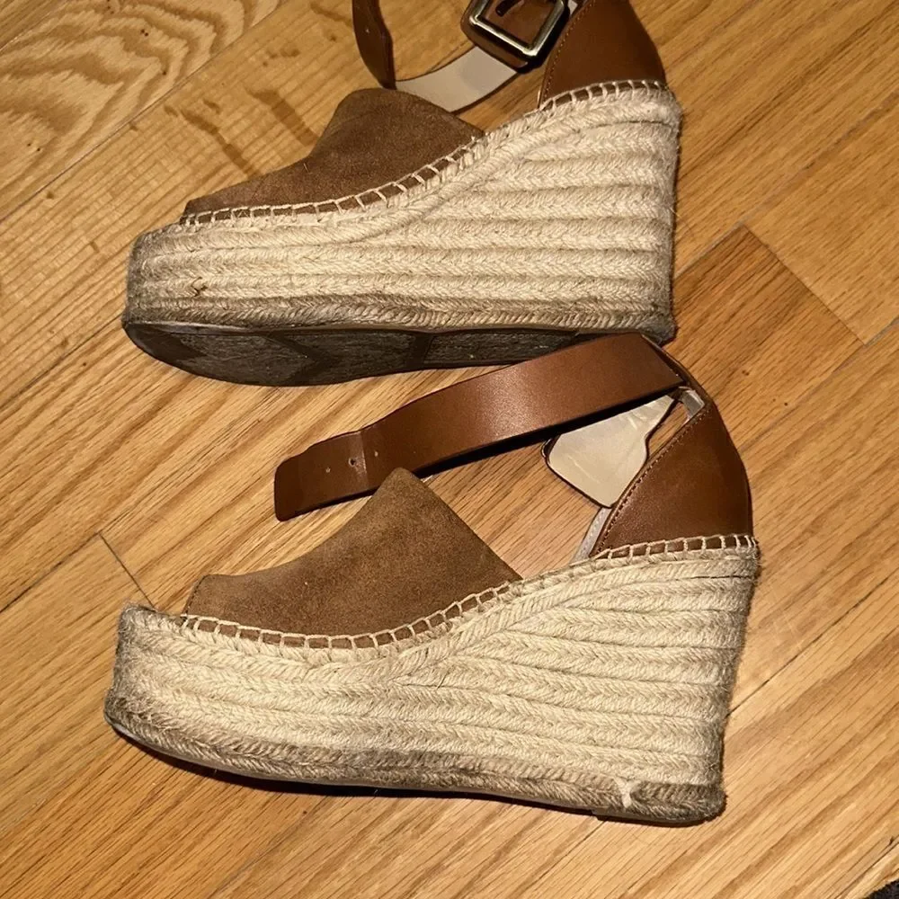 Marc Fisher Adalyne Espadrille Platform Wedge SIZE 6.5